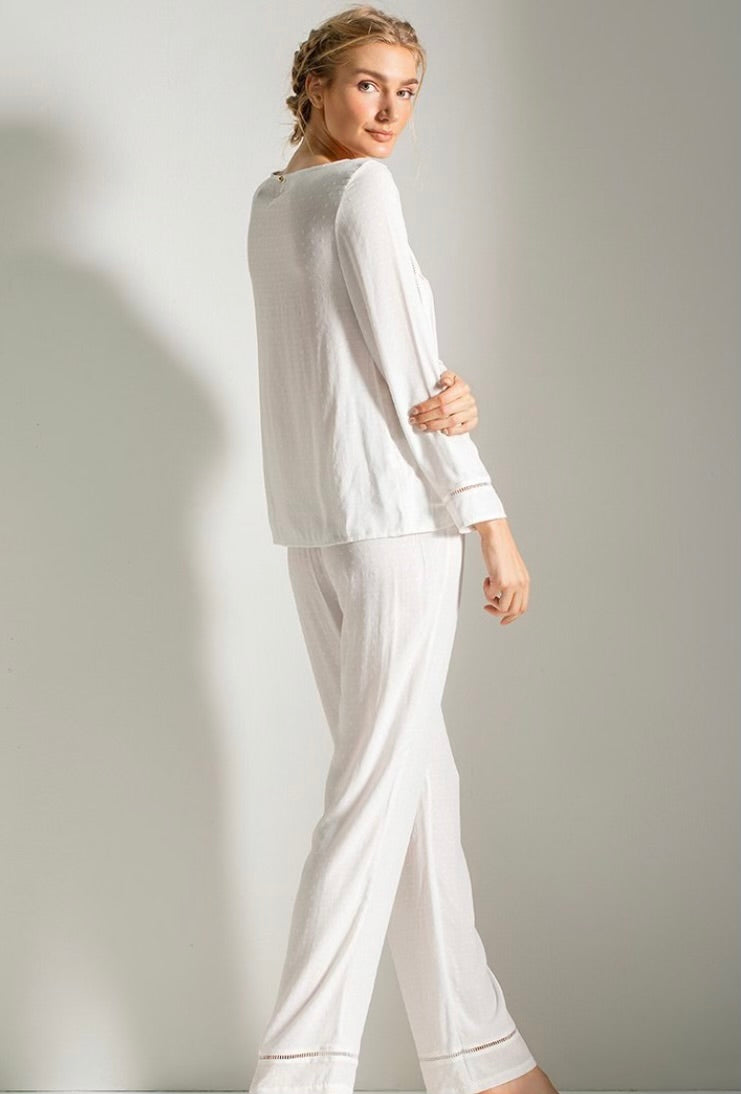 White Pajama in Cotton by Touche