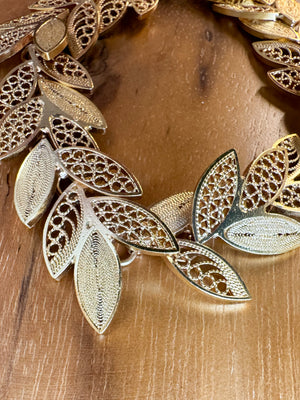 Filigree Bracelet with Leaves