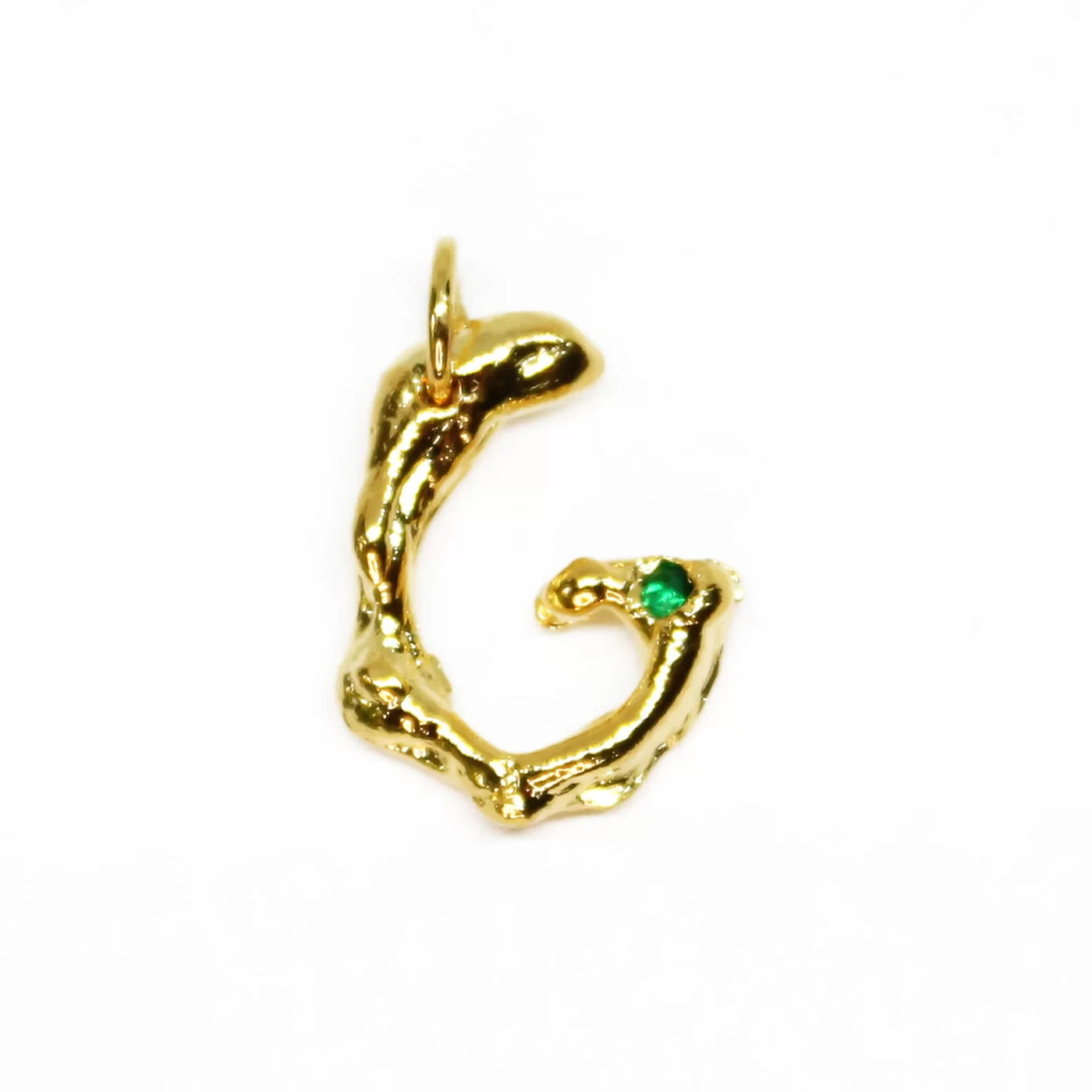 Gold Letter Charm by Claudia Trejos