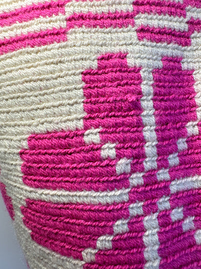 Two-Tone Wayuu in Hot Pink Mochila 3