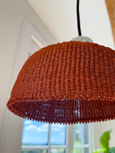 Hanging Lamps Woven from Fique Fiber