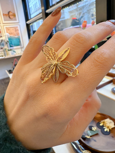 Orchid Filigree Ring