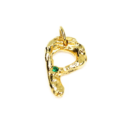 Gold Letter Charm by Claudia Trejos