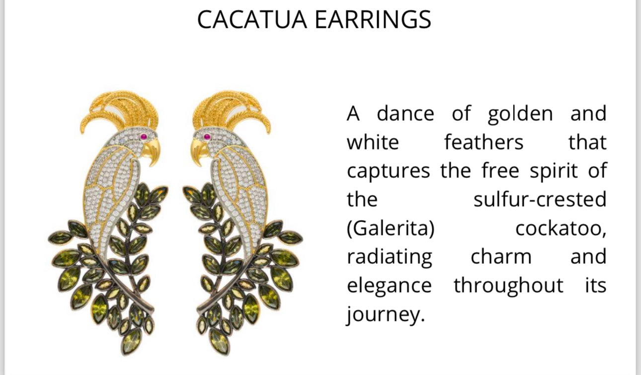 Cacatua Earrings by Senda 