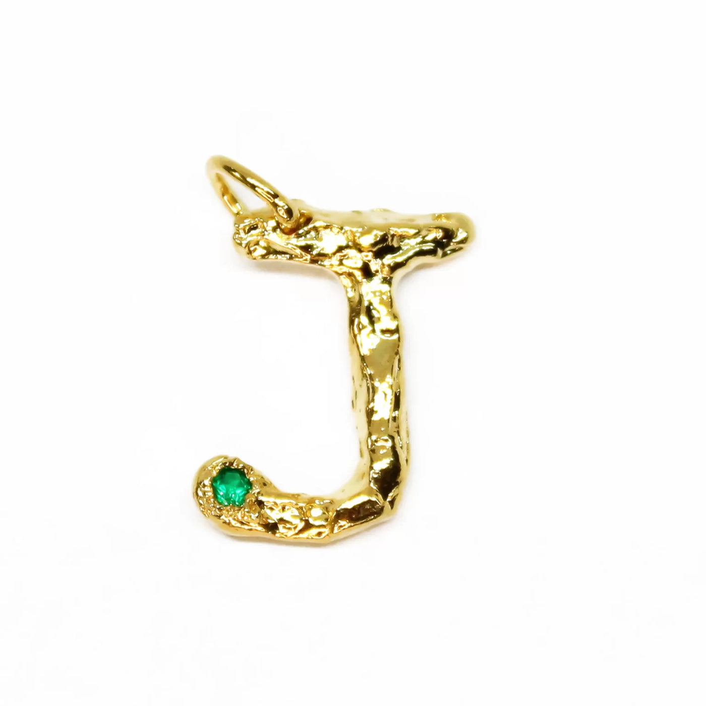 Gold Letter Charm by Claudia Trejos