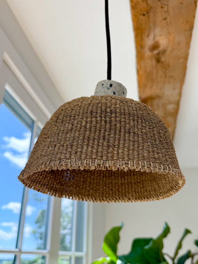 Hanging Lamps Woven from Fique Fiber