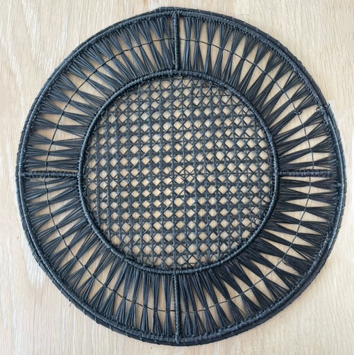 NEW Usiacurí Iraca Placemats (Set of 4) - BLACK