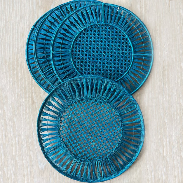 NEW Usiacurí Iraca Placemats (Set of 4) - BLUE