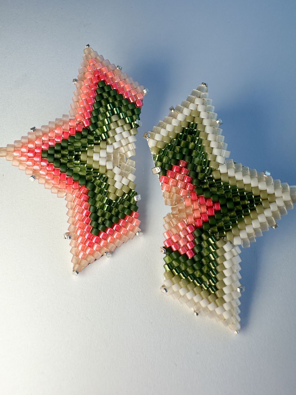 Beaded Mini Star Earrings by Pi Project