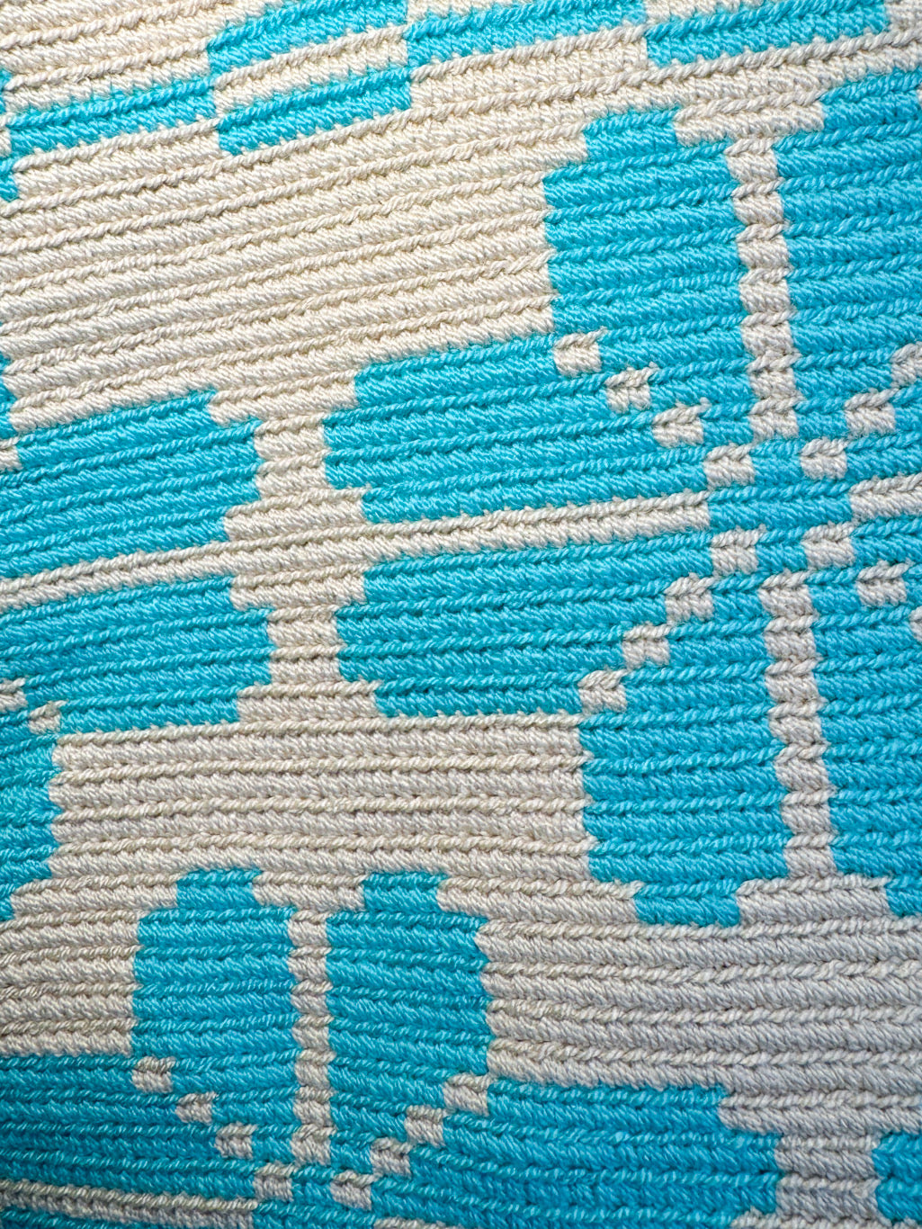 Two-tone Wayuú Mochila in Aqua Threat