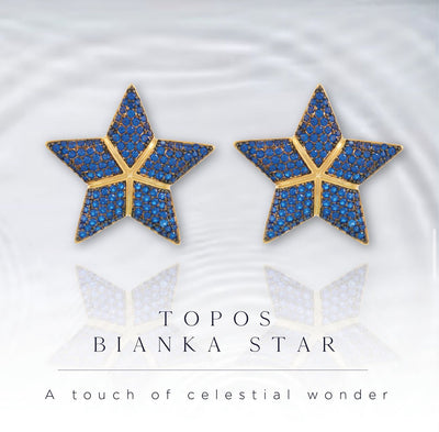 Bianka Star Earrings Blue by Senda