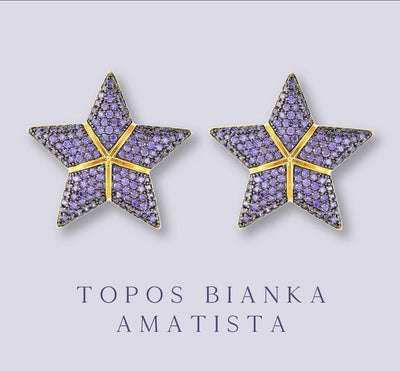 Bianka Star Earrings Amatista by Senda