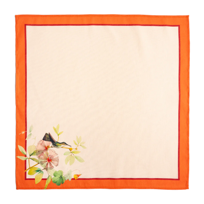 Orange Hummingbirds Napkins by Muzaluci