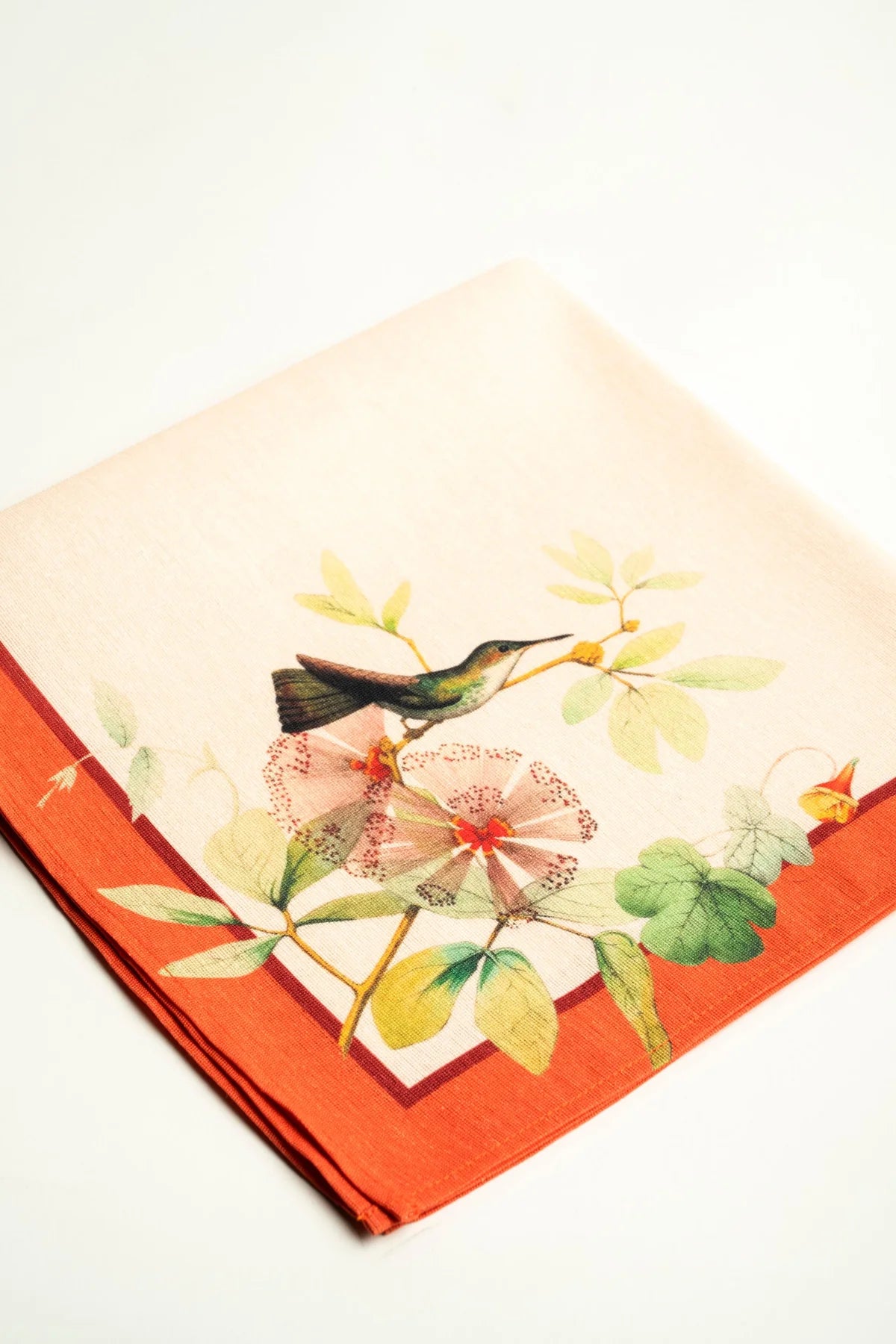 Orange Hummingbirds Napkins by Muzaluci