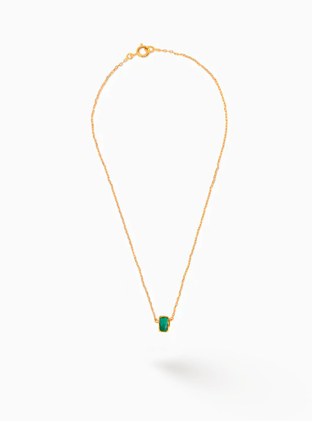 Maya Stone Necklace Emerald by Fenomena