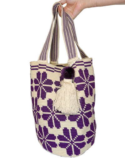 Two-tone Wayuú Mochila in Purple Threat