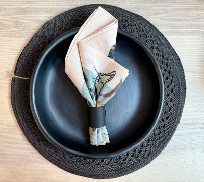 Sandona Rounded Placemats / Black