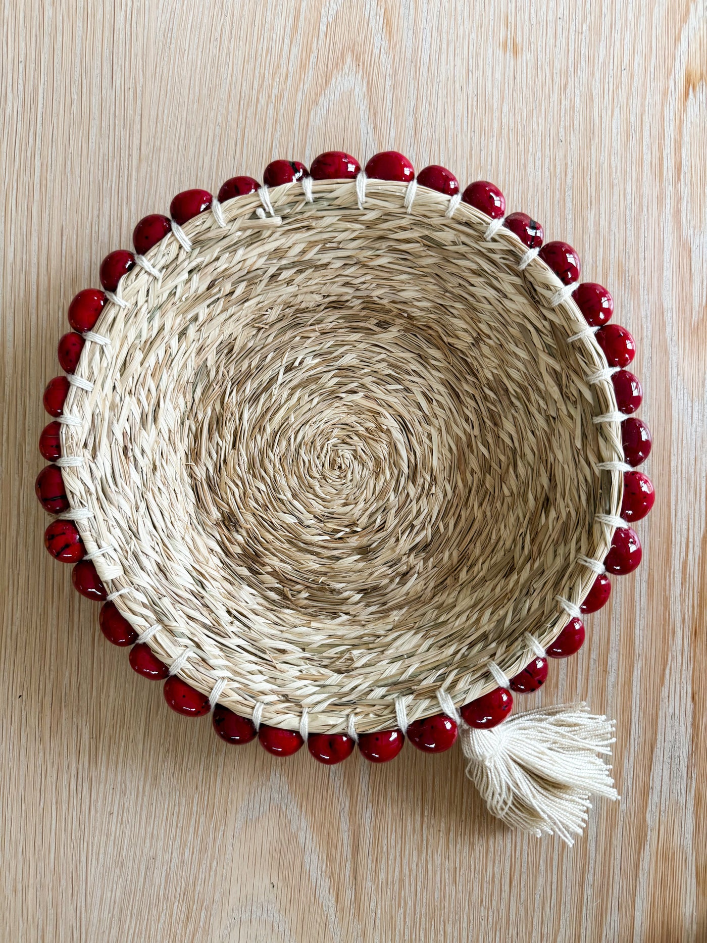 Teiruma - Fruit  Basket with Tawa Seeds Red