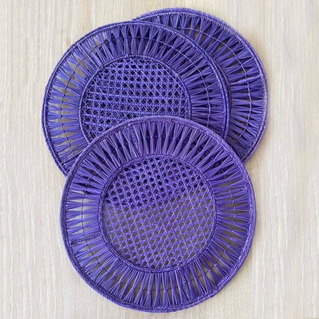 NEW Usiacurí Iraca Placemats (Set of 4) - VIOLET