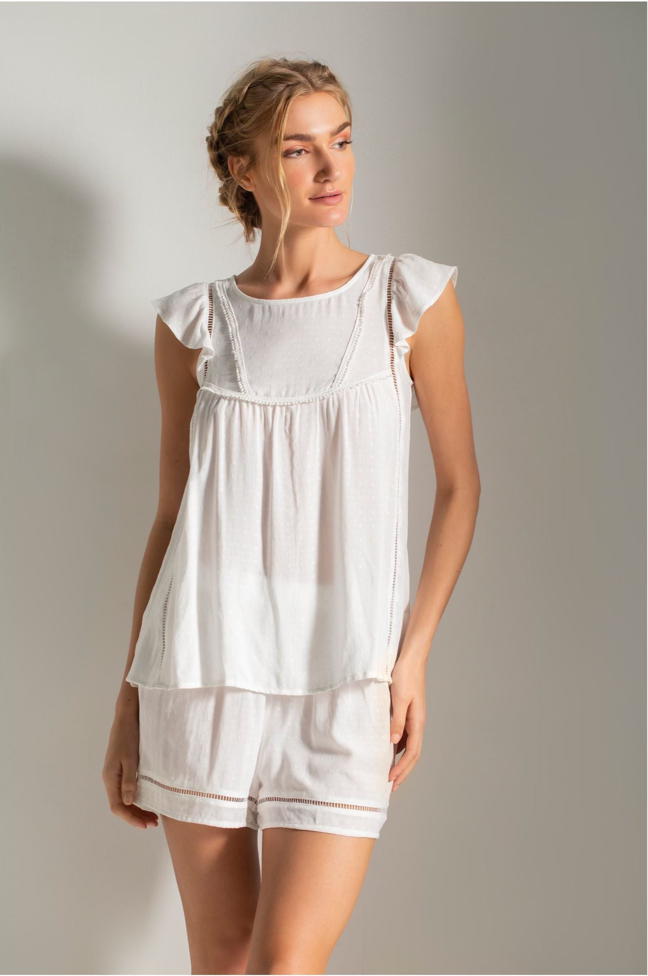 White Pajama in Cotton by Touche