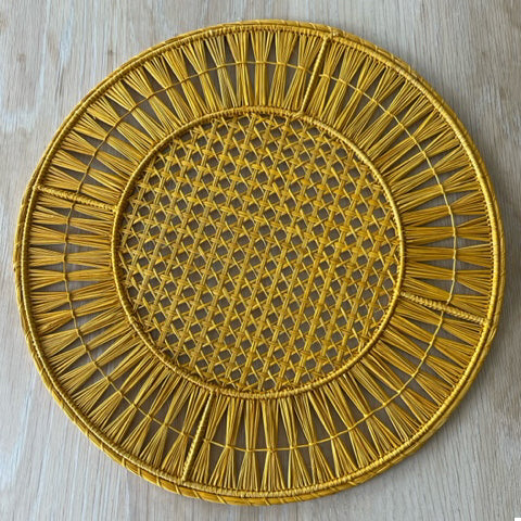 NEW Usiacurí Iraca Placemats (Set of 4) - YELLOW