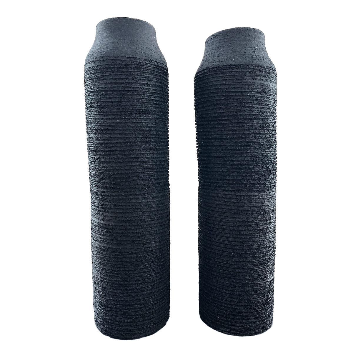 La Chamba Tall Ribbed Black Vase