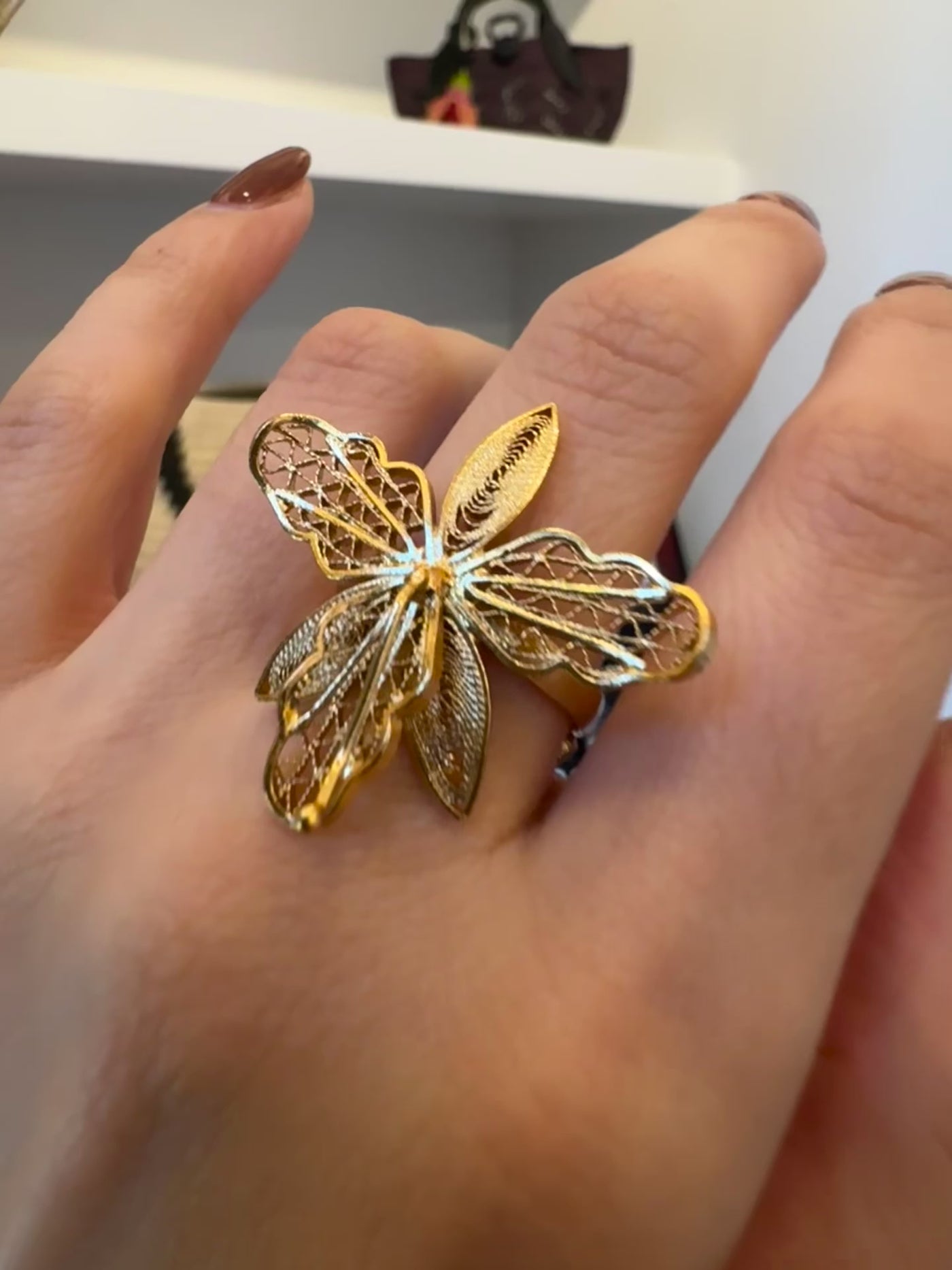 Orchid Filigree Ring