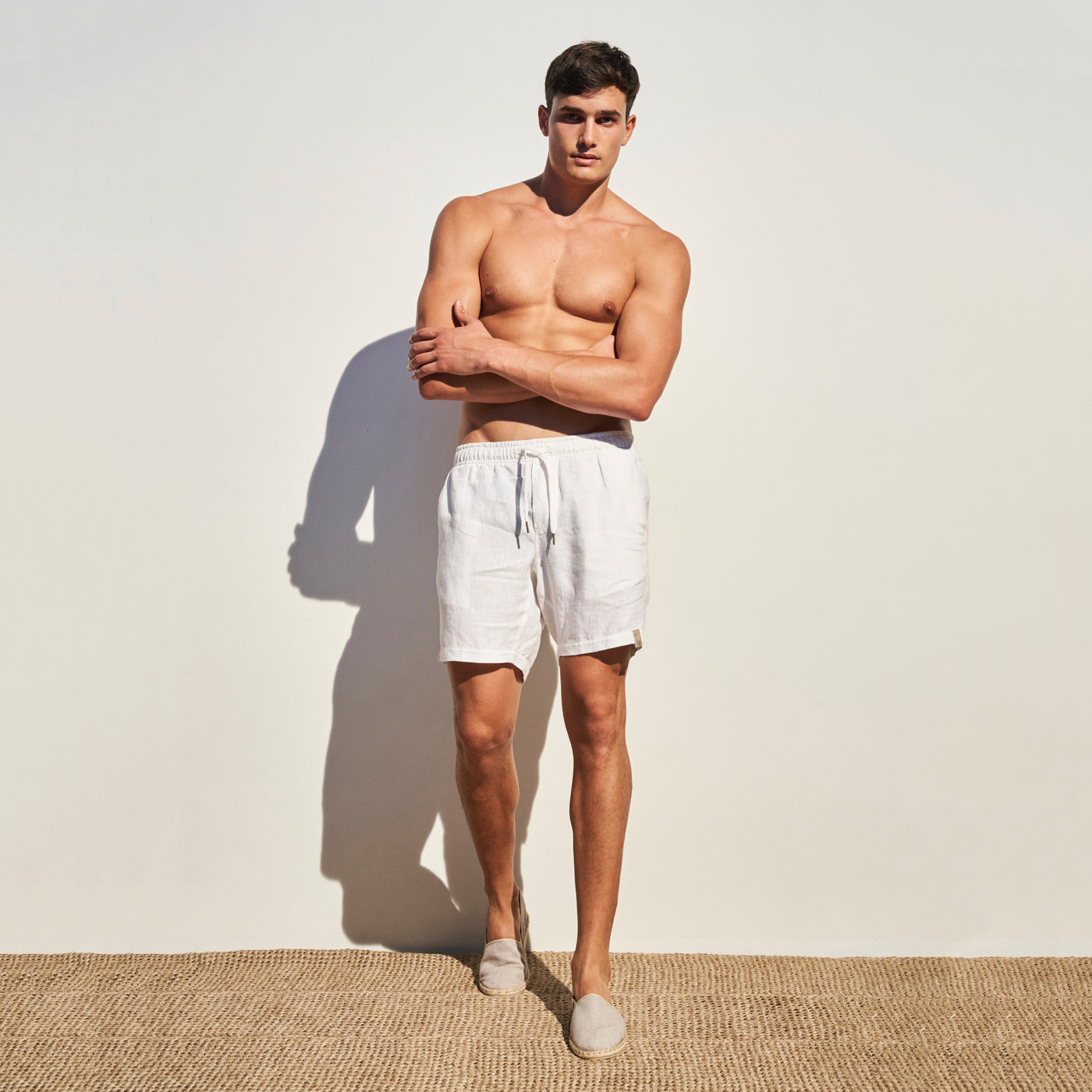 White Linen Shorts