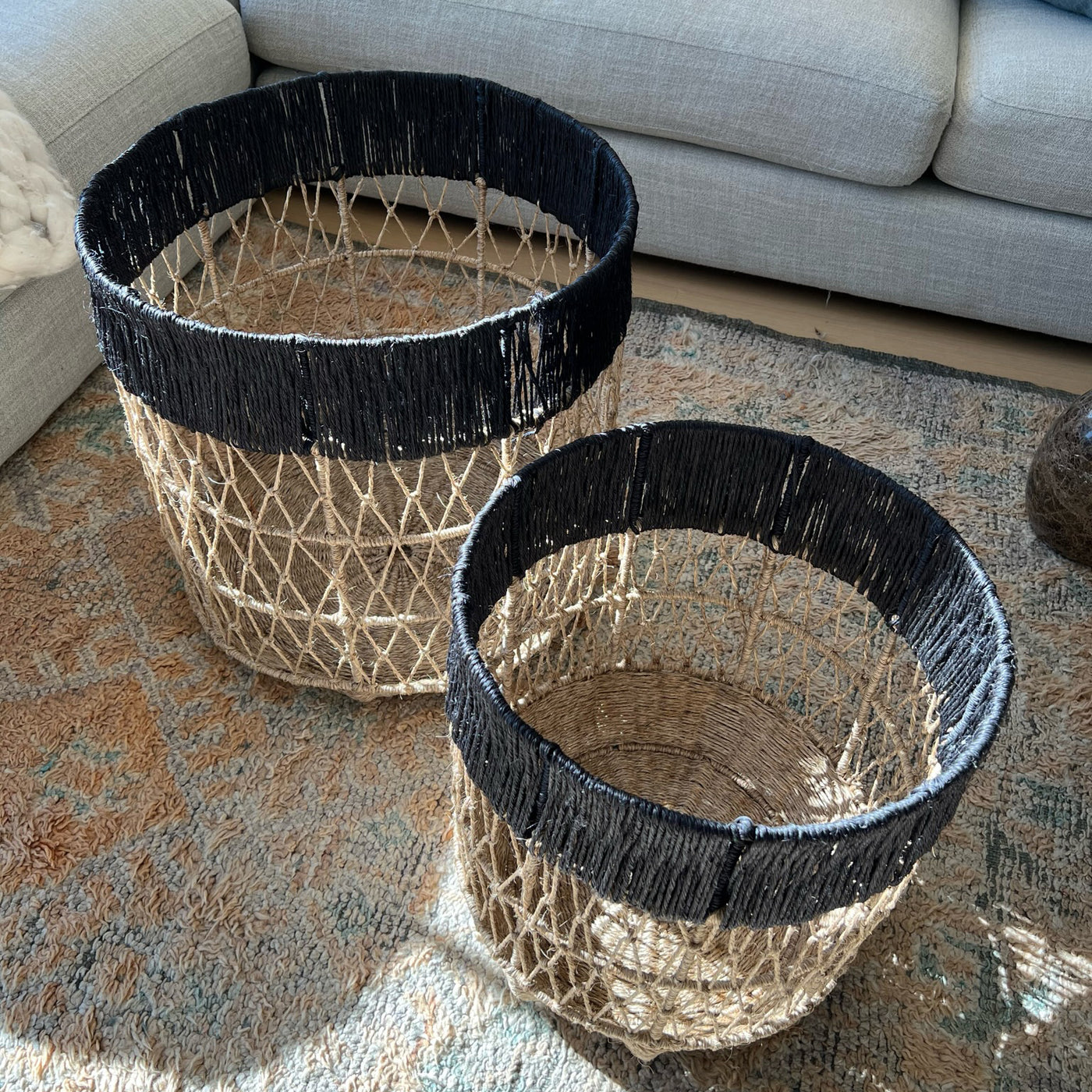 Santander Basket - Criss Cross - Large Black