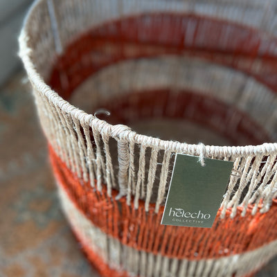 Santander Basket - Straight Weave - Large Terracotta