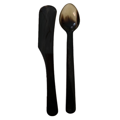 Horn Butter Knife and Spoon Set by Mauricio Pulido