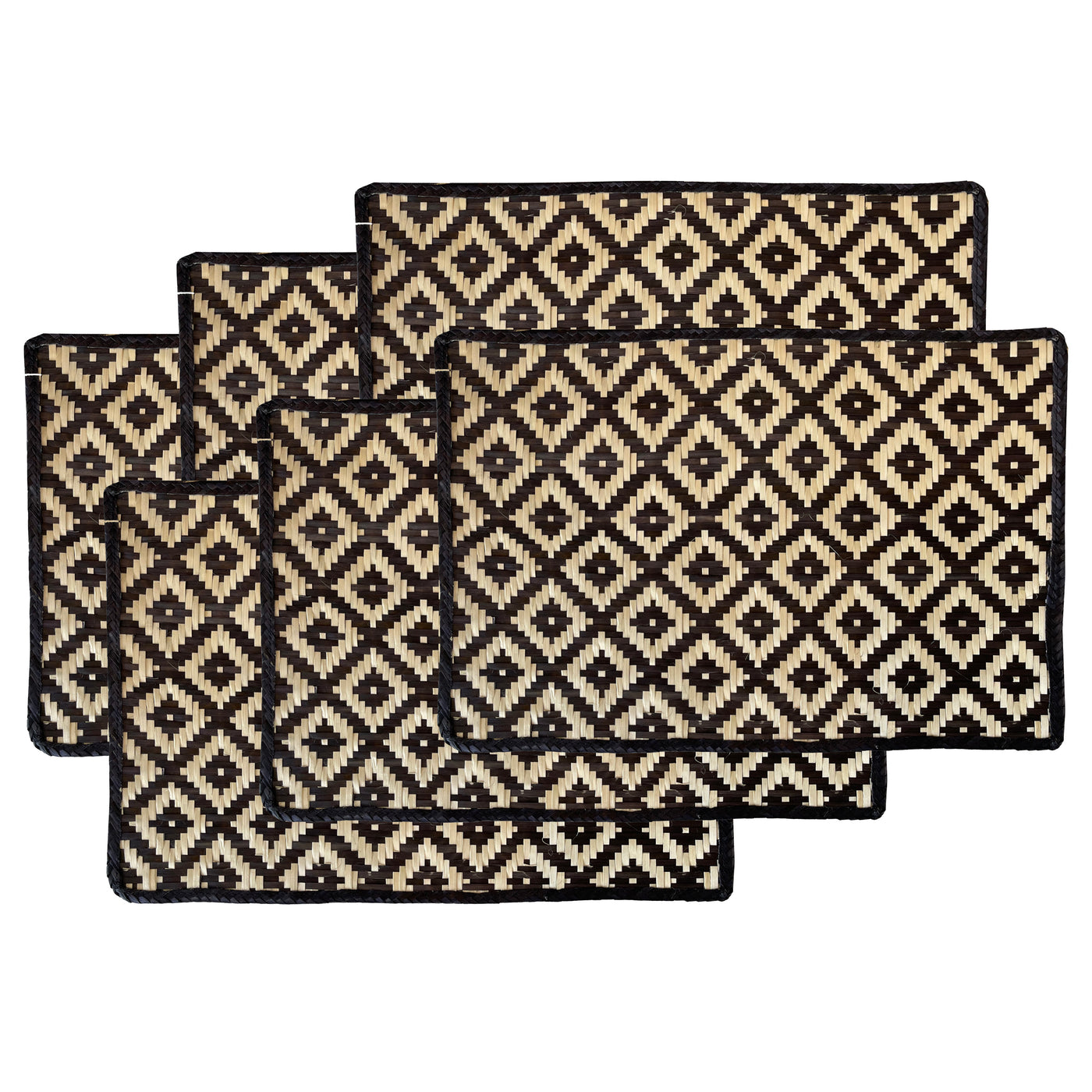 Paja Tetera Woven Placemats - Diamonds (Set of 6)